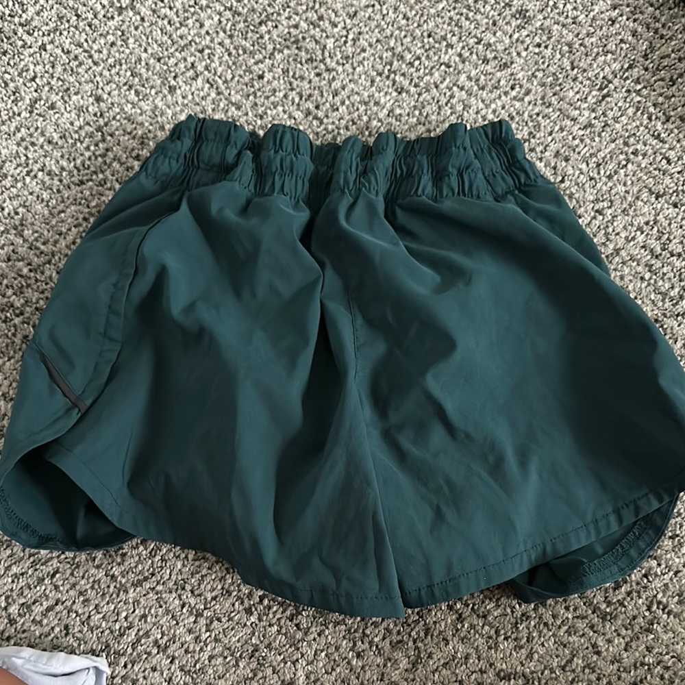 Athleta Dark Teal Athletic Shorts Lightweight Elastic Waist